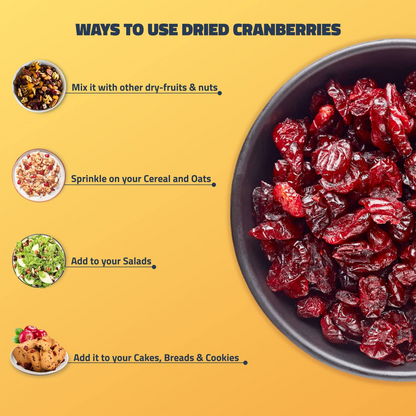 Farmley Premium Whole Canadian Dried Cranberry Dry Fruit 200 g | High Nutrient and Antioxidant