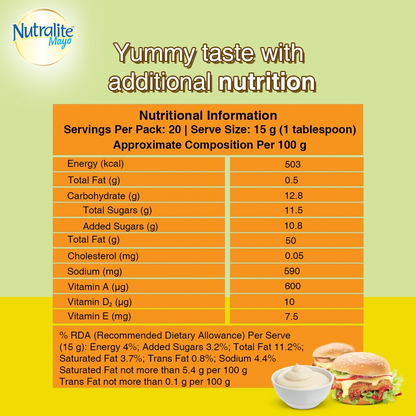 Nutralite Veg Mayo 300g (275g with 25g Extra)| Eggless Mayonnaise | Creamy & Cheesy Veg Mayonnaise|