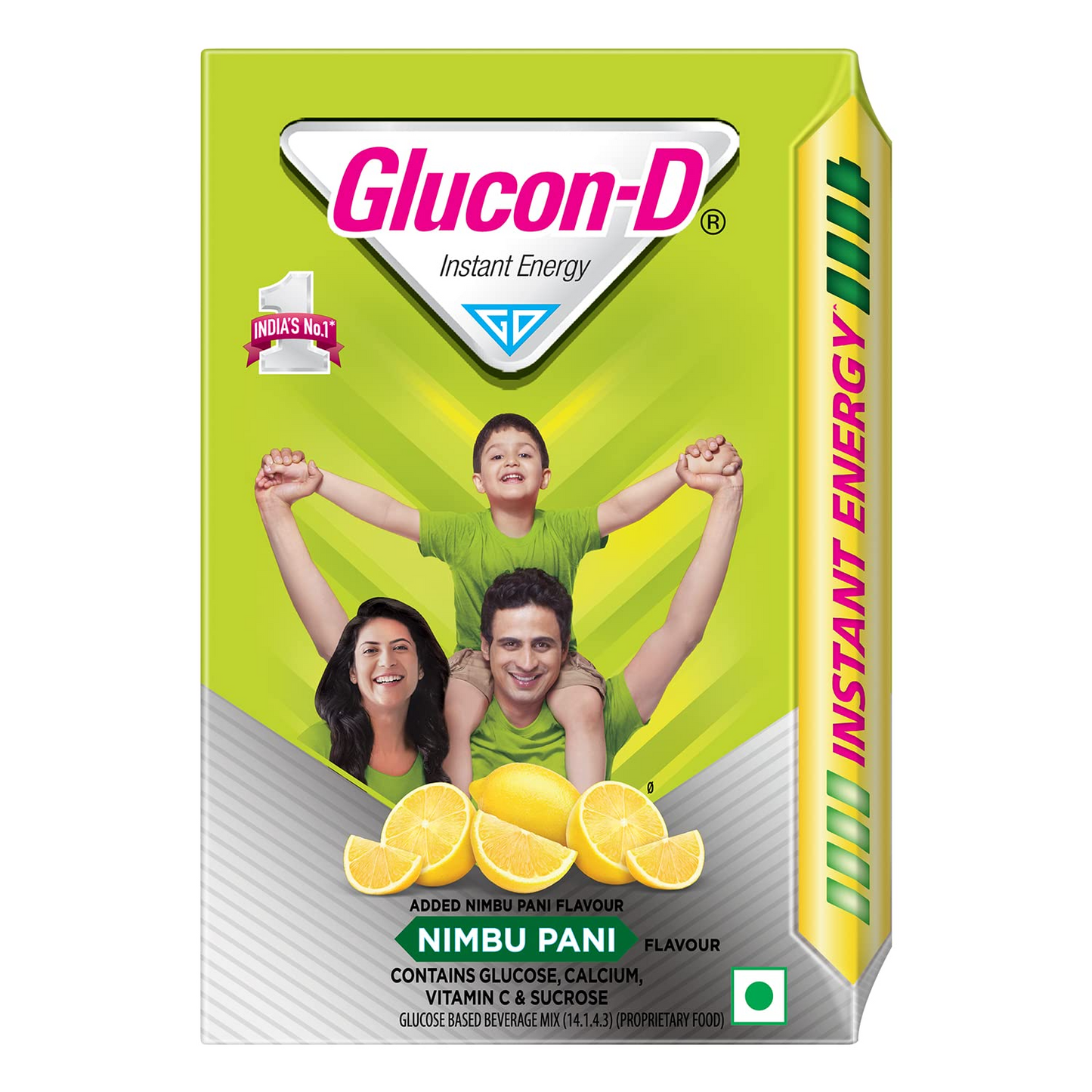 Glucon-D Nimbu Pani Glucose Powder (450g, Refill)| For Tasty & Healthy Tangy Flavoured Glucose Drink| Provides Instant Energy