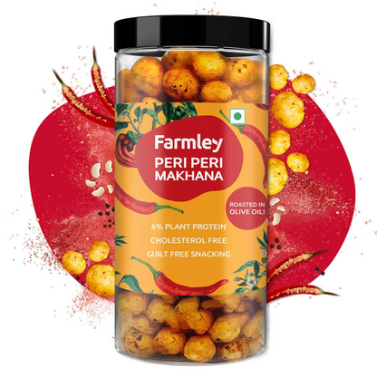 Farmley Roasted & Flavoured Peri Peri Healthy Makhana Snacks 90 gm