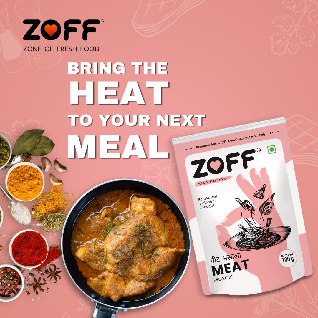 Zoff Masala Trio: Chicken, Meat and Garam Masala Powder | Pack of 3* Each 100g | Premium Zip Lock Pouch | Net weight - 300g