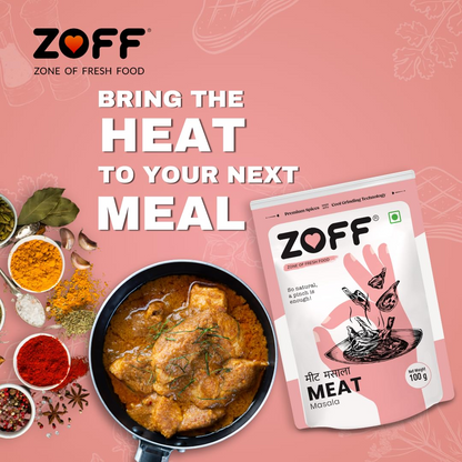 Zoff Masala Trio: Chicken, Meat and Garam Masala Powder | Pack of 3* Each 100g | Premium Zip Lock Pouch | Net weight - 300g