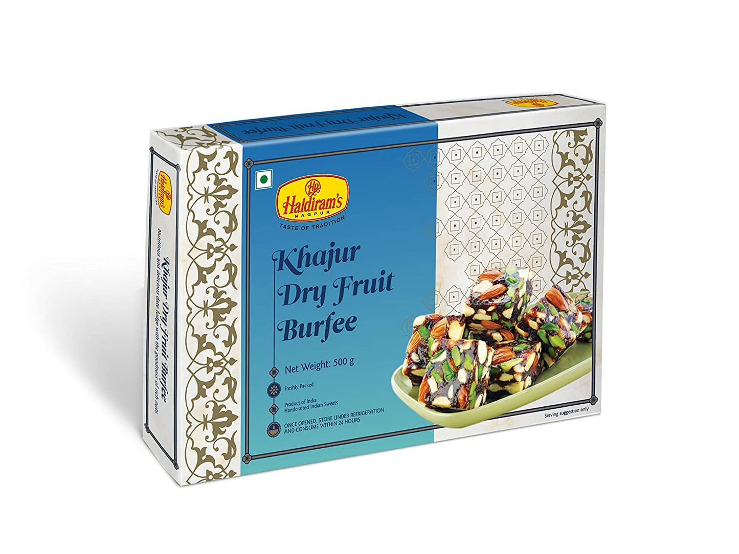 Haldiram's Nagpur Khajur Dryfruit Burfee (500g)