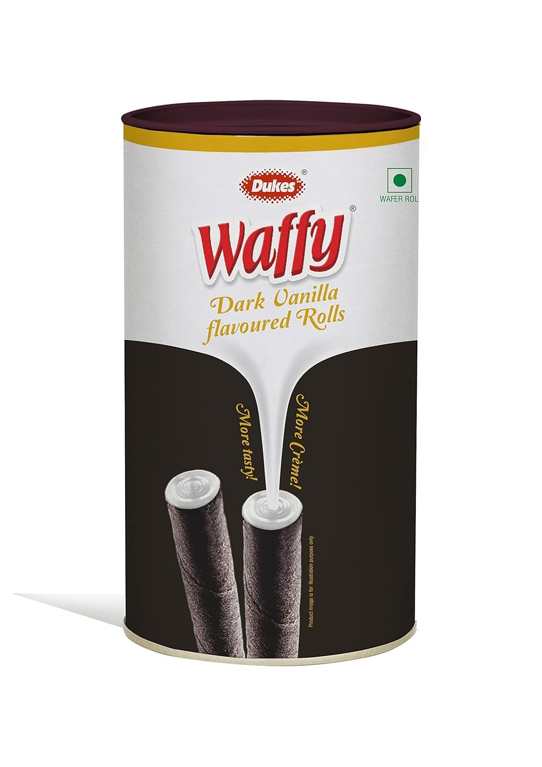 Dukes Waffy Dark Vanilla Flavoured Rolls Tin (300g)