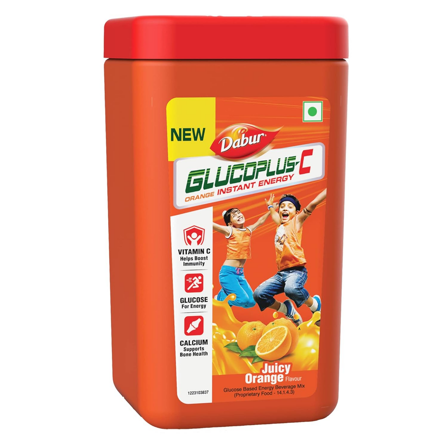 Dabur Glucoplus-C Instant Energy Glucose (Orange Flavour) - 1Kg | Replenishes Energy | Vitamin C Helps Boosts Immunity