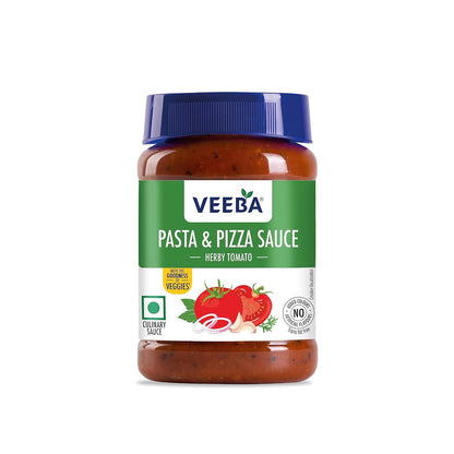 Veeba Pasta & Pizza Sauce - Herby Tomato (525g)  I Red Pasta Sauce I Pasta Sauce I 100% Vegetarian