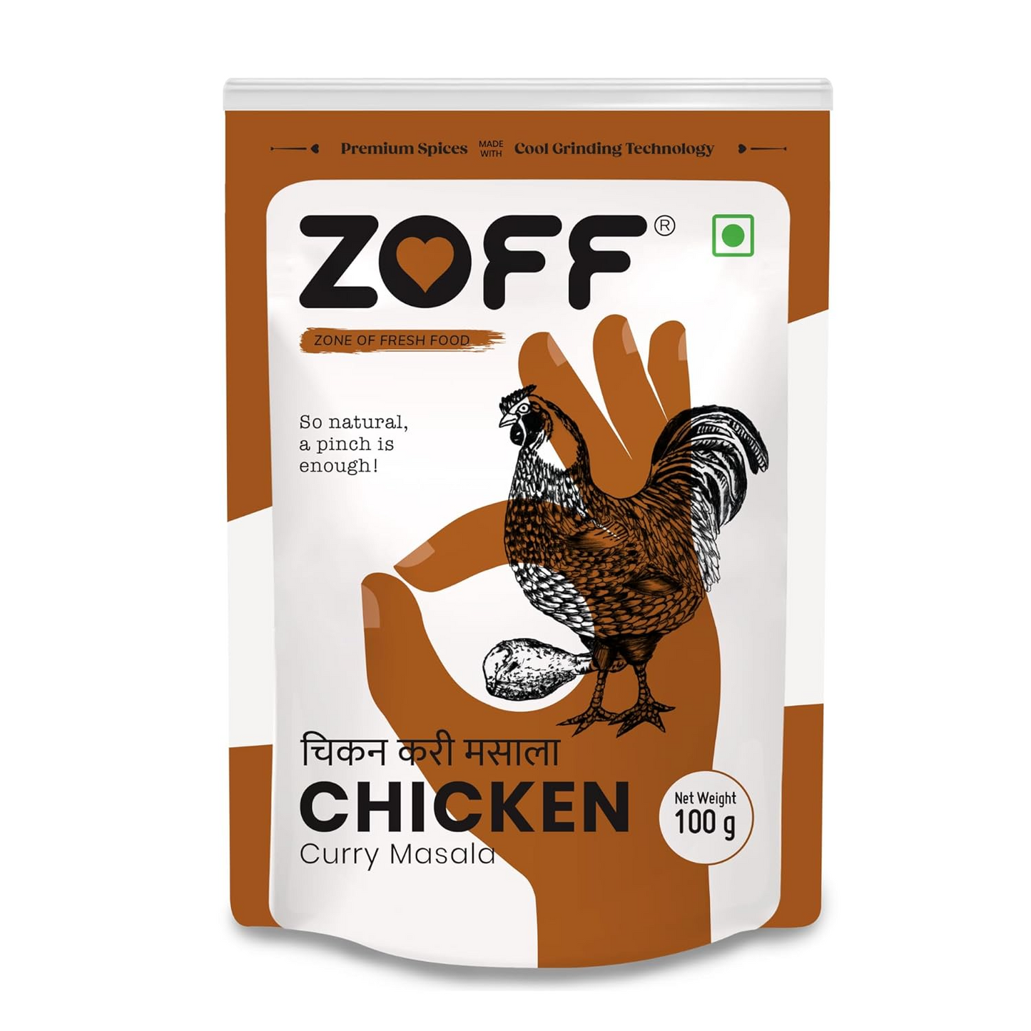 Zoff Masala Trio: Chicken, Meat and Garam Masala Powder | Pack of 3* Each 100g | Premium Zip Lock Pouch | Net weight - 300g