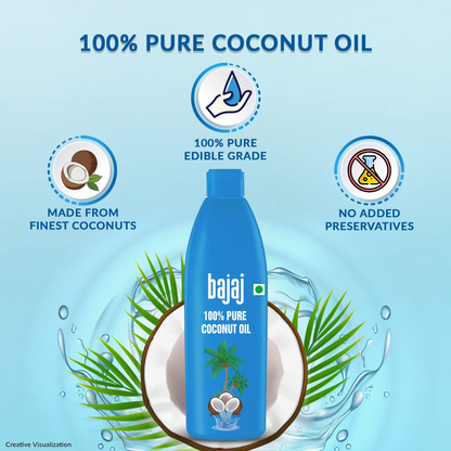 Bajaj 100% Pure Coconut Oil 600 ml