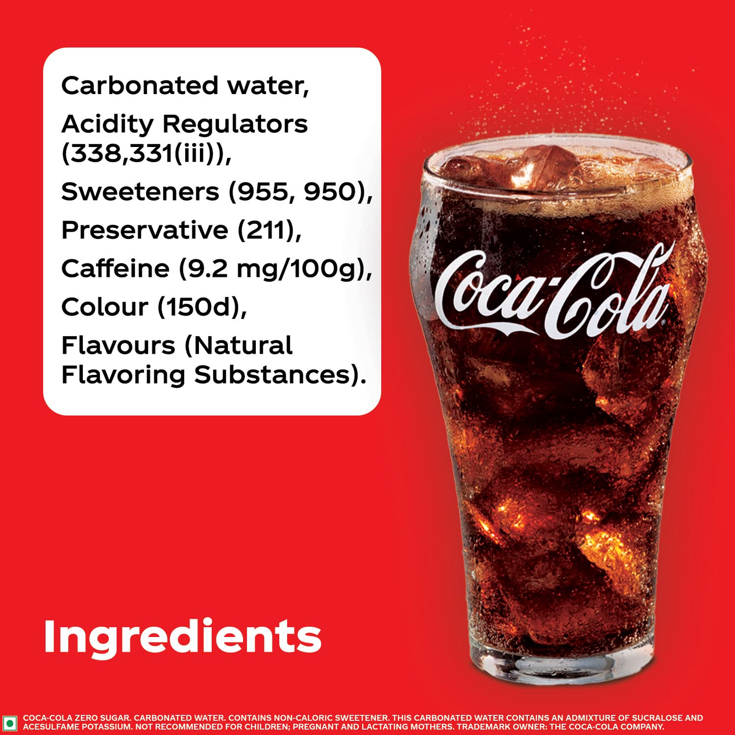 Coke Zero Coca-Cola Zero Sugar, No Calories Soft Drink PET Bottle, 250 ml (Pack of 8)