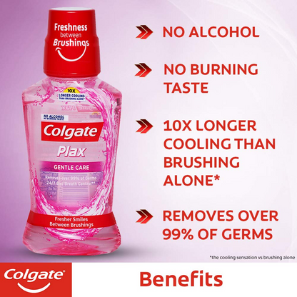 Colgate Plax Mouthwash, Liquid - 250Ml (Gentle Care)