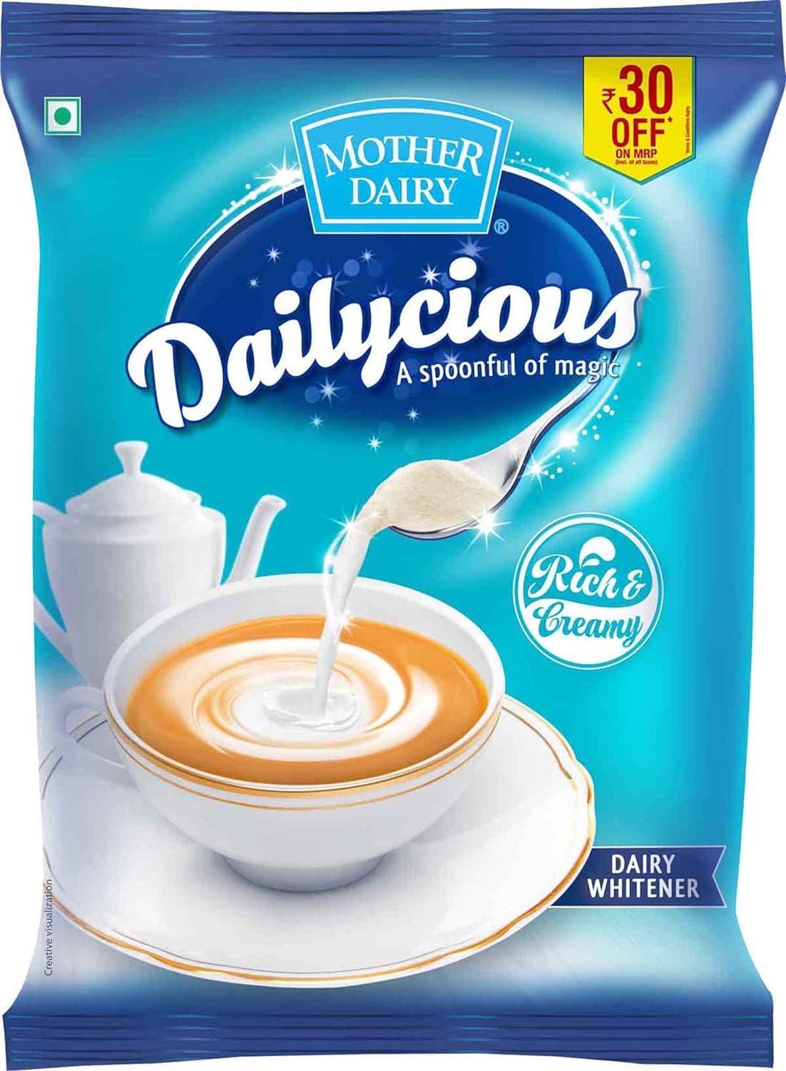 Mother Dairy Dailycious Rich & Creamy Dairy Whitener Pouch, 1Kg, Powder