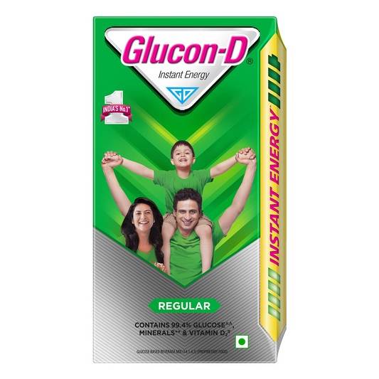 Glucon-D Regular Glucose Powder(1kg, Refill)| For Tasty & Healthy Glucose Drink| Provides Instant Energy| Vitamin D2 Supports Immunity