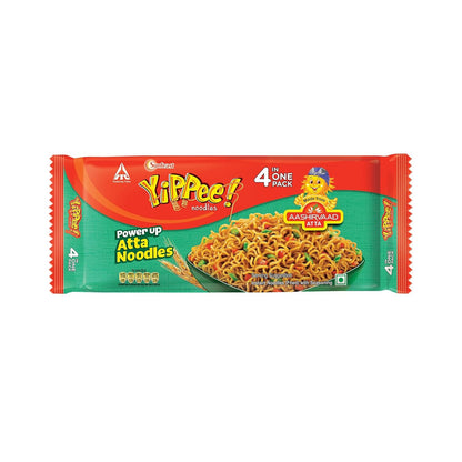 Sunfeast Yippee! Power Up Atta Noodles, Instant Noodles, No Artificial Flavours(Pack Of 4), 280 grams