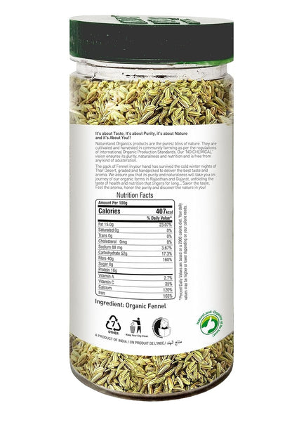 Natureland Organics Fennel (Saunf) 100 gm - Organic Saunf