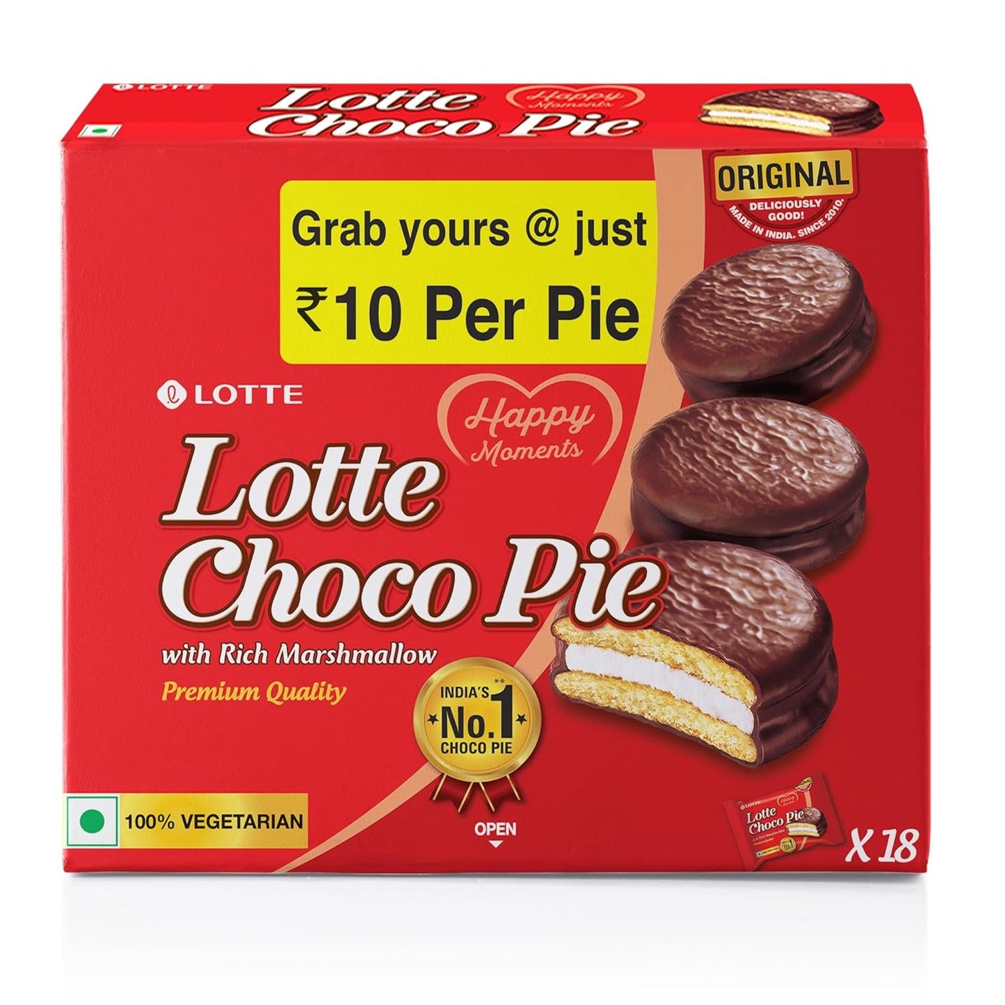 Lotte Choco Pie,Chocolate 414g (Weight May Vary)