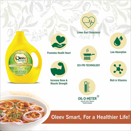 Oleev Smart Oil, Fortified with VIT A, D, E and K, 5L Jar