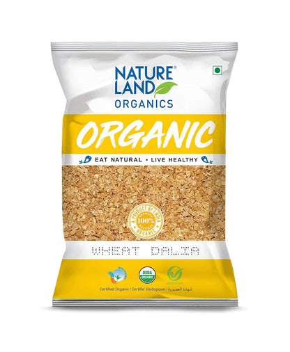 Natureland Organics Wheat Dalia (Porridge) 500 Gm - Organic Dalia