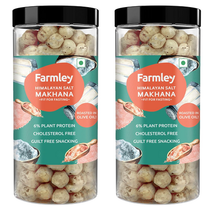 Farmley Roasted & Flavored Makhana I 166 gram, Himalayan Salted Flavoured, Crispy & Healthy (Pack of 2, Each- 83 gram)