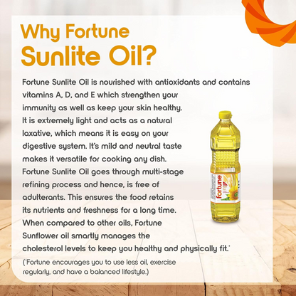 Fortune Sunflower Oil, 1L Bottle