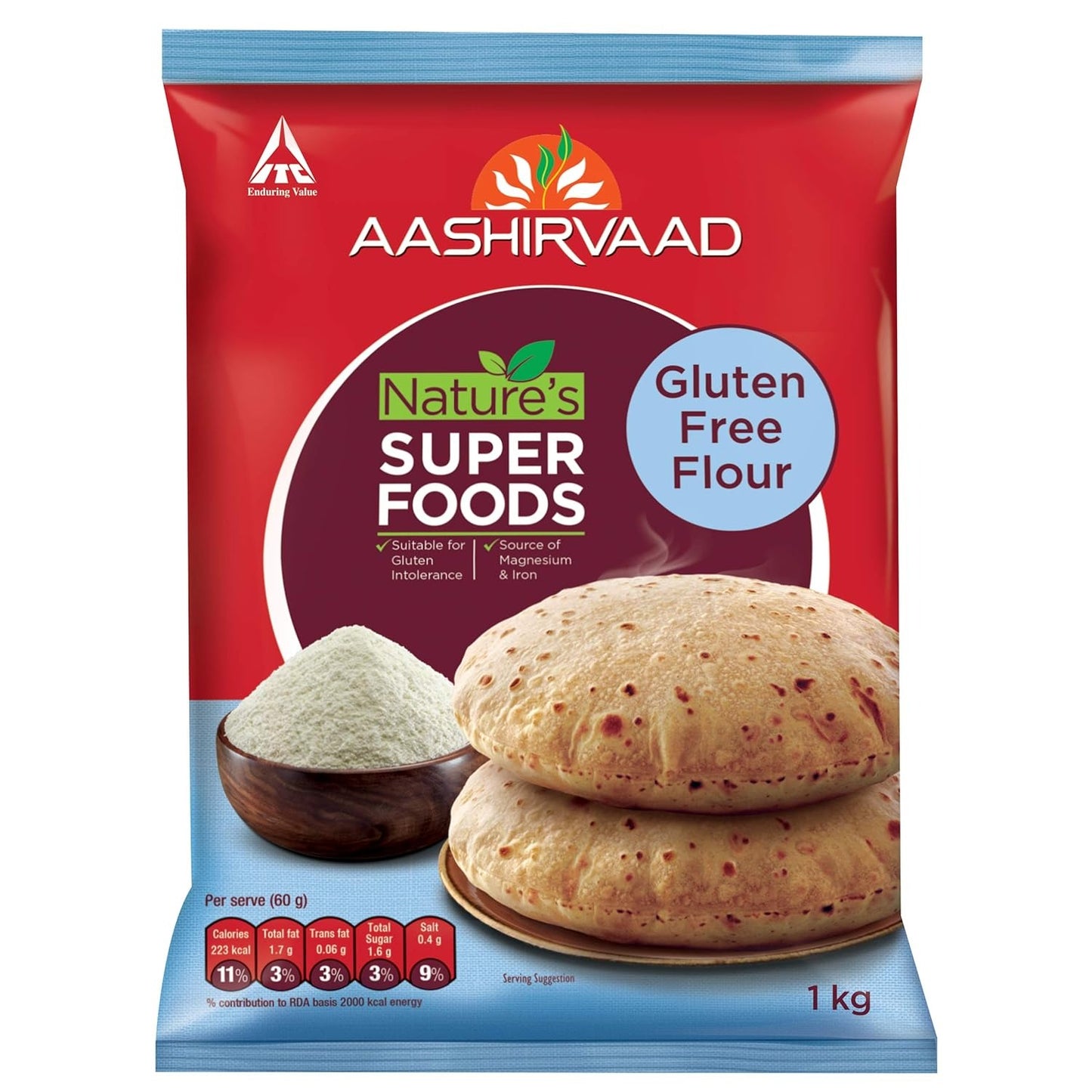 Aashirvaad Nature’s Superfoods Gluten Free Flour, 1kg Pack, Super Nutritious Flour