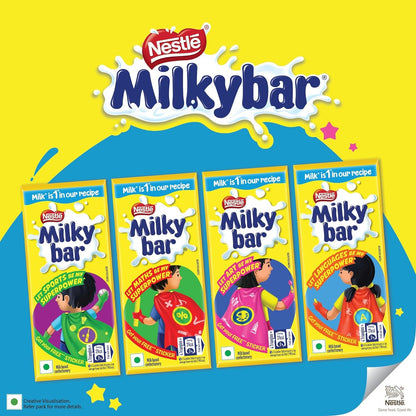 MILKYBAR Nestle Milkybar Tablet, Made With Milk , Yummy & Creamy Treat, 588 G (14 Units X 42 Grams)