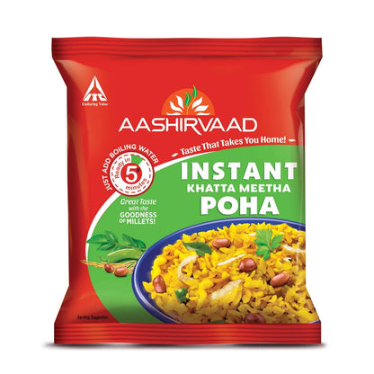 Aashirvaad Instant Meals Khatta Meetha Poha with Millets Pouch 60g