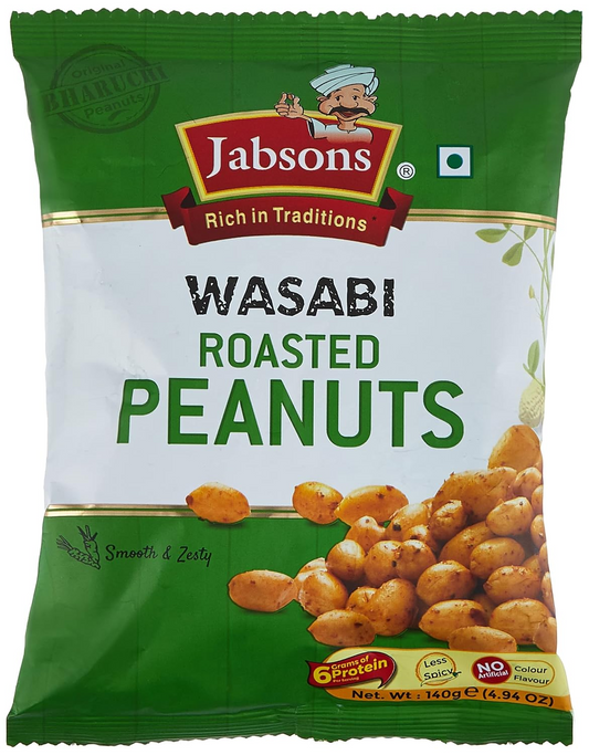 Jabsons Wasabi Roasted Peanuts, 140g