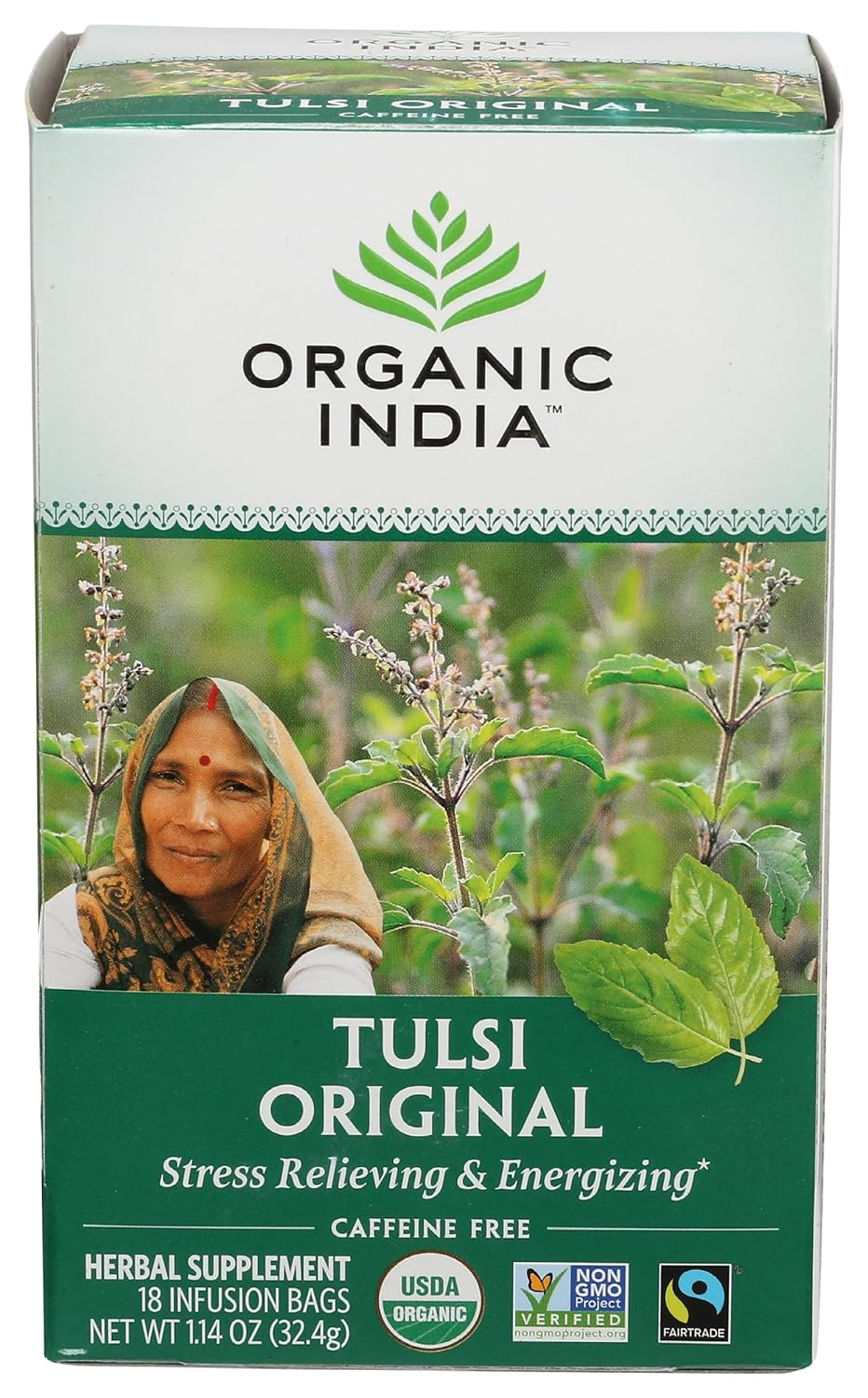 Organic India Tulsi Original Tea, 25 Infusion Tea Bags (1 Bag x 1.74g Each)