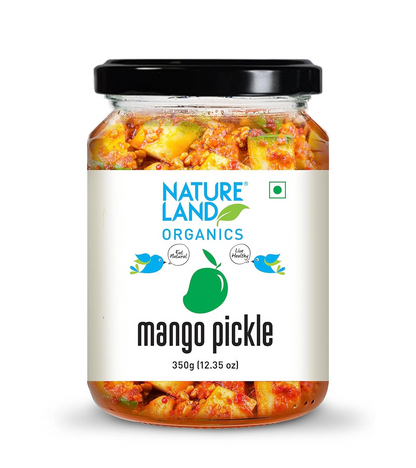 Natureland Organics Mango Pickle 350 Gm - Organic Healthy Pickles