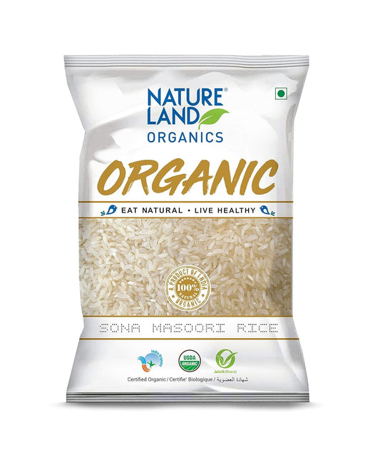 Natureland Organics Sona Masoori Rice 1 Kg - Organic Rice