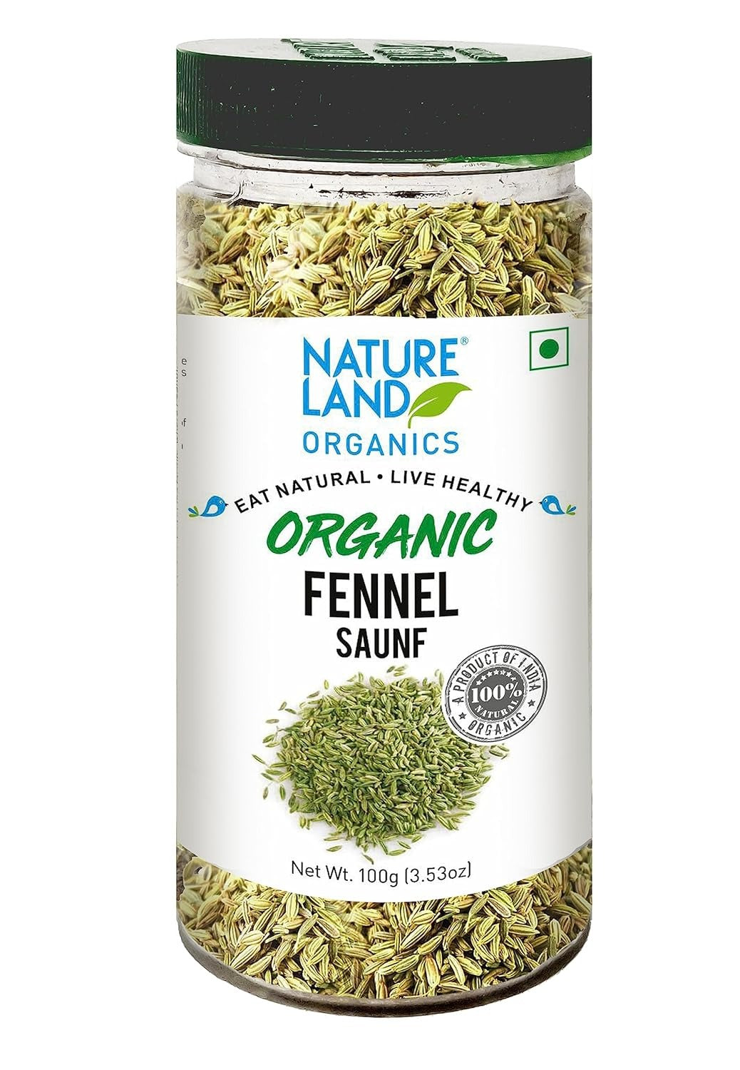 Natureland Organics Fennel (Saunf) 100 gm - Organic Saunf