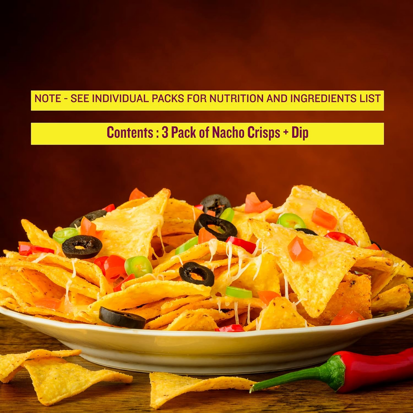 Cornitos Nachos with Salsa Combo, 215g, Enjoy 3 flavours of nachos: Sizzlin Jalapeno, Tikka Masala, and Cheese