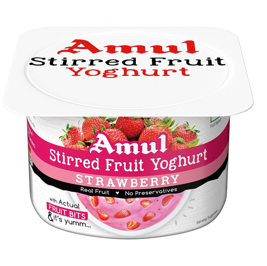 Amul Stirred Fruit Yoghurt Strawberry, 100g