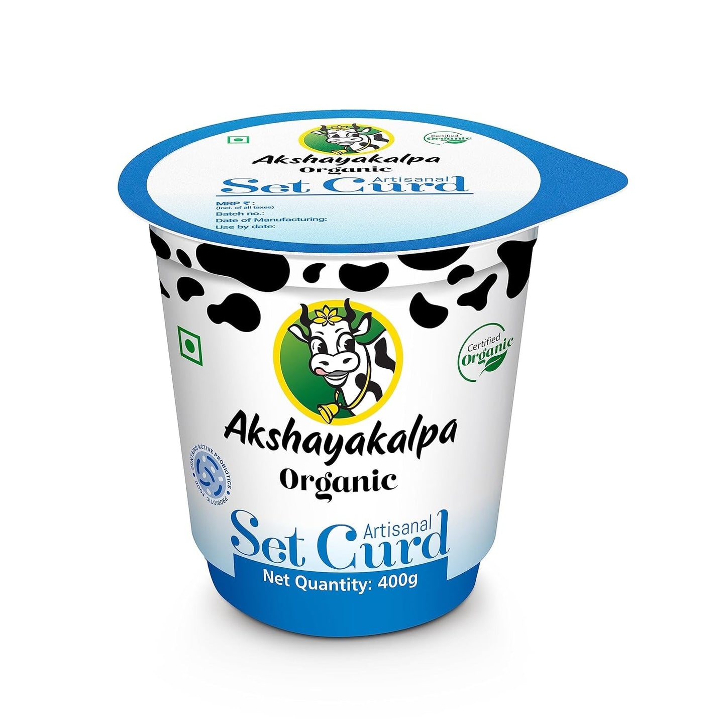 Akshayakalpa Artisanal Organic Set Curd – thick and creamy, perfectly-set, zero-preservatives, fresh and nutritious by nature - 1 Kg