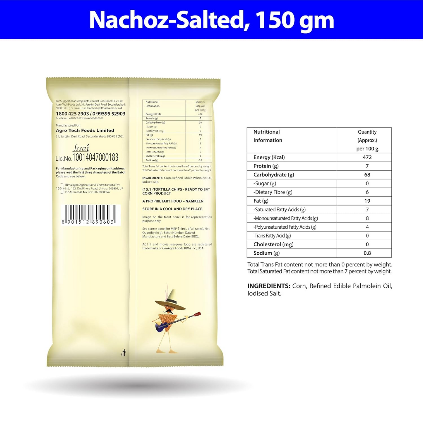 ACT II Nachoz, Salted, 150g