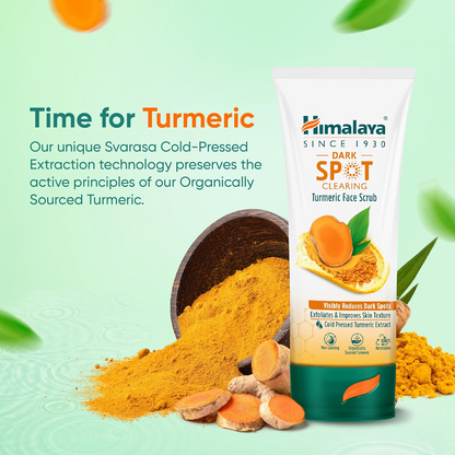 Himalaya Dark Spot Clearing Turmeric Face Scrub | Organically sourced Turmeric | Reduce dark spots in 7 days | Gives Radiant Skin | 100g