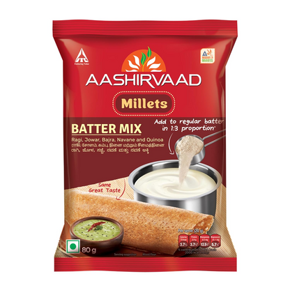 Aashirvaad Millets Batter Mix - Mixed Flour, Rich In Fibre & Protein, 800 g