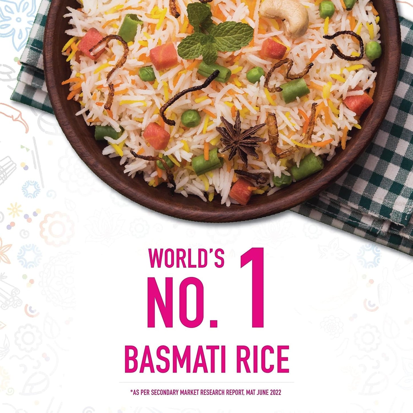 India Gate Basmati Rice Pouch, Feast Rozzana, 1kg