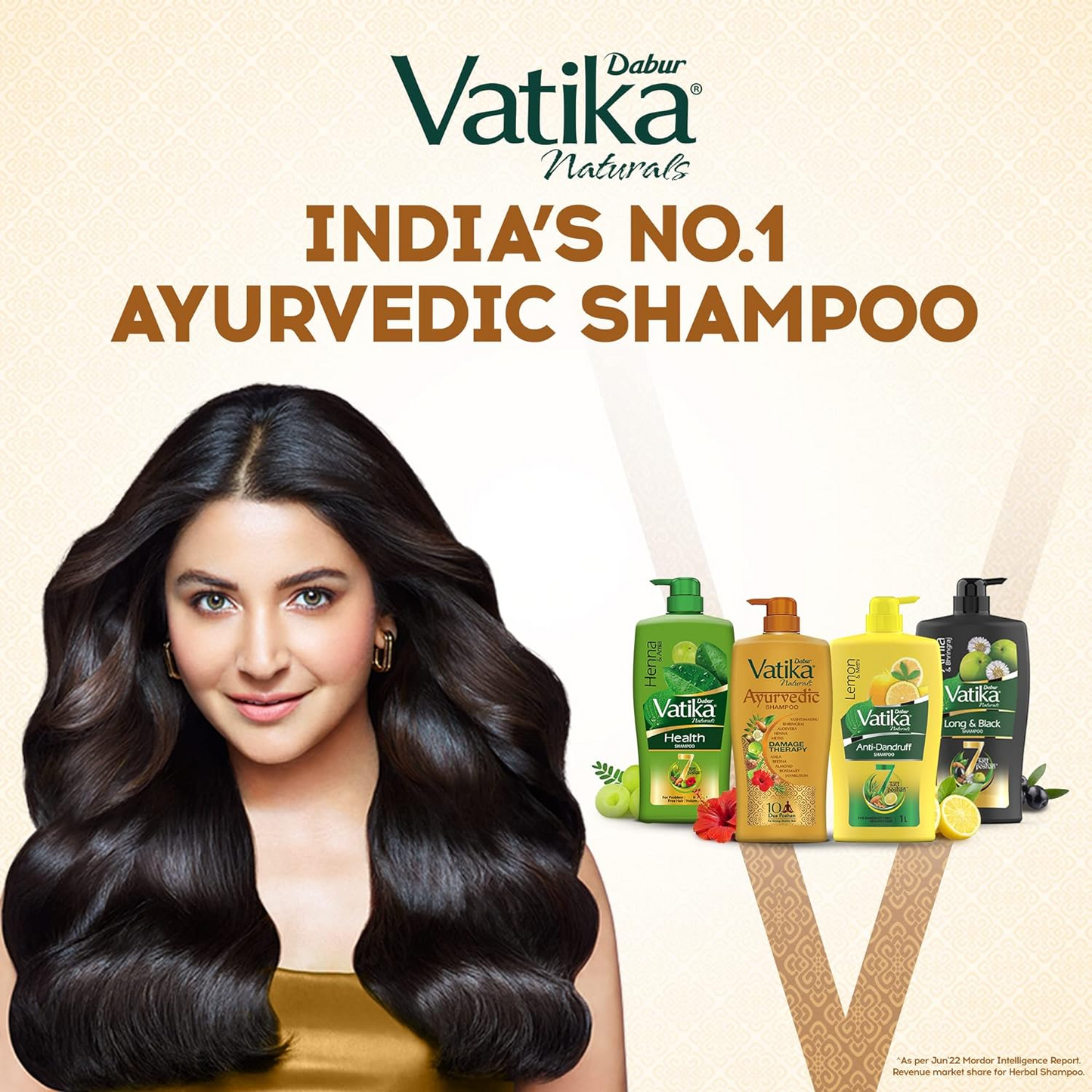 Dabur Vatika Ayurvedic Shampoo - 640ml | Damage Therapy | With Power of 10 ingredients for solving 10 hair problems| No Parabens | For all hair types