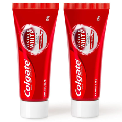 Colgate Visible White Toothpaste 200g (100g x Pack of 2)