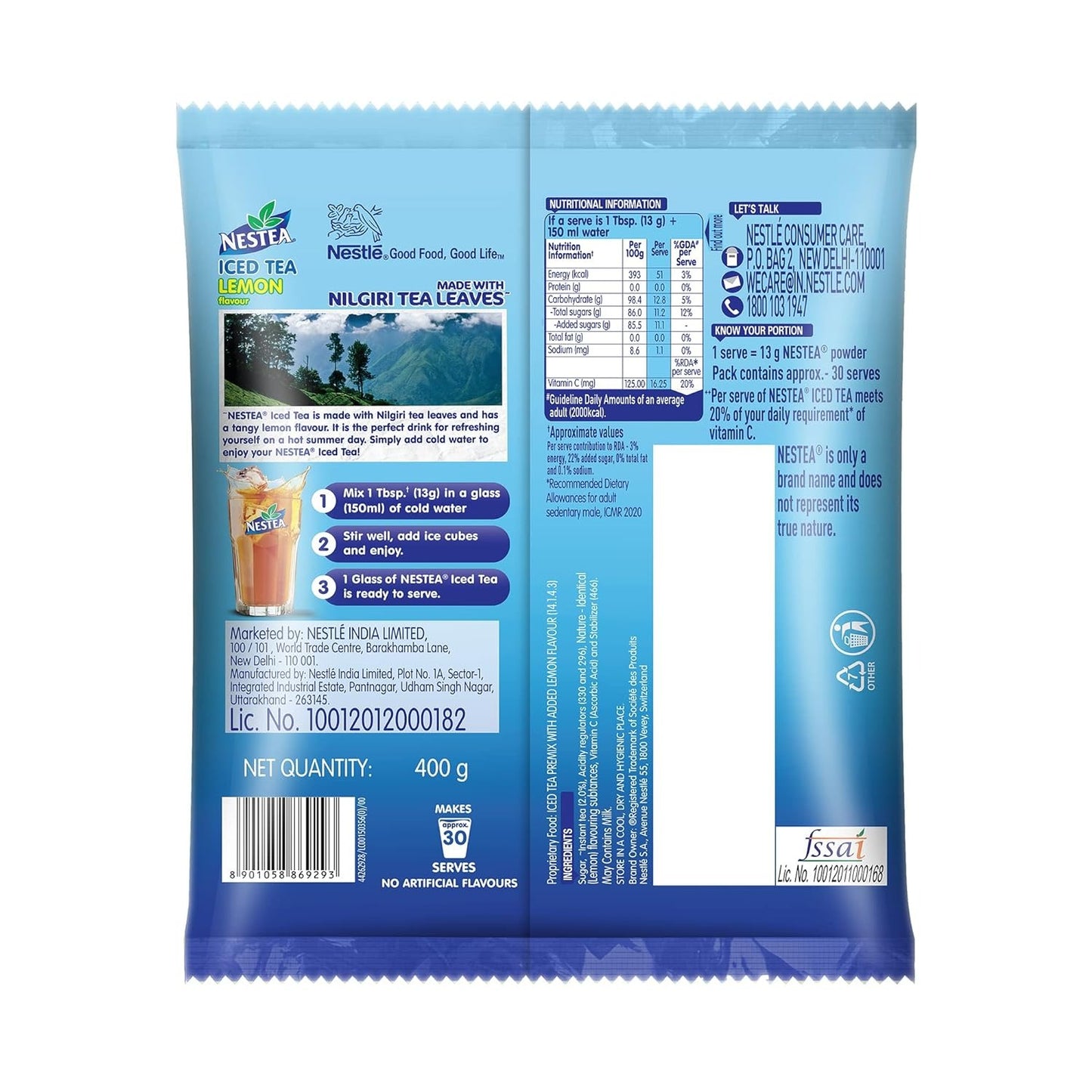 Nestea Iced Tea - Lemon, 400g Pouch