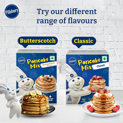 Pillsbury Chocolate Flavour Pancake Mix| 2-Minute Pancake Mix for Kids| No-Preservatives | 500g