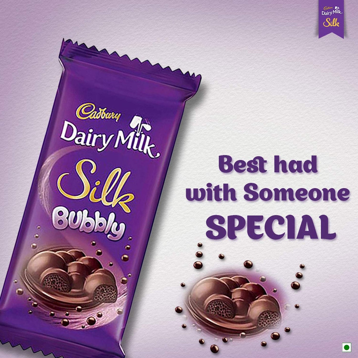 Cadbury Dairy Milk Silk Bubbly Chocolate bar, 120g (Pack of 3) & Dairy Milk Silk Oreo Red Velvet, 130g - Pack of 3