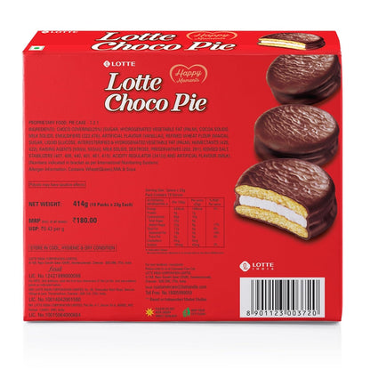 Lotte Choco Pie,Chocolate 414g (Weight May Vary)