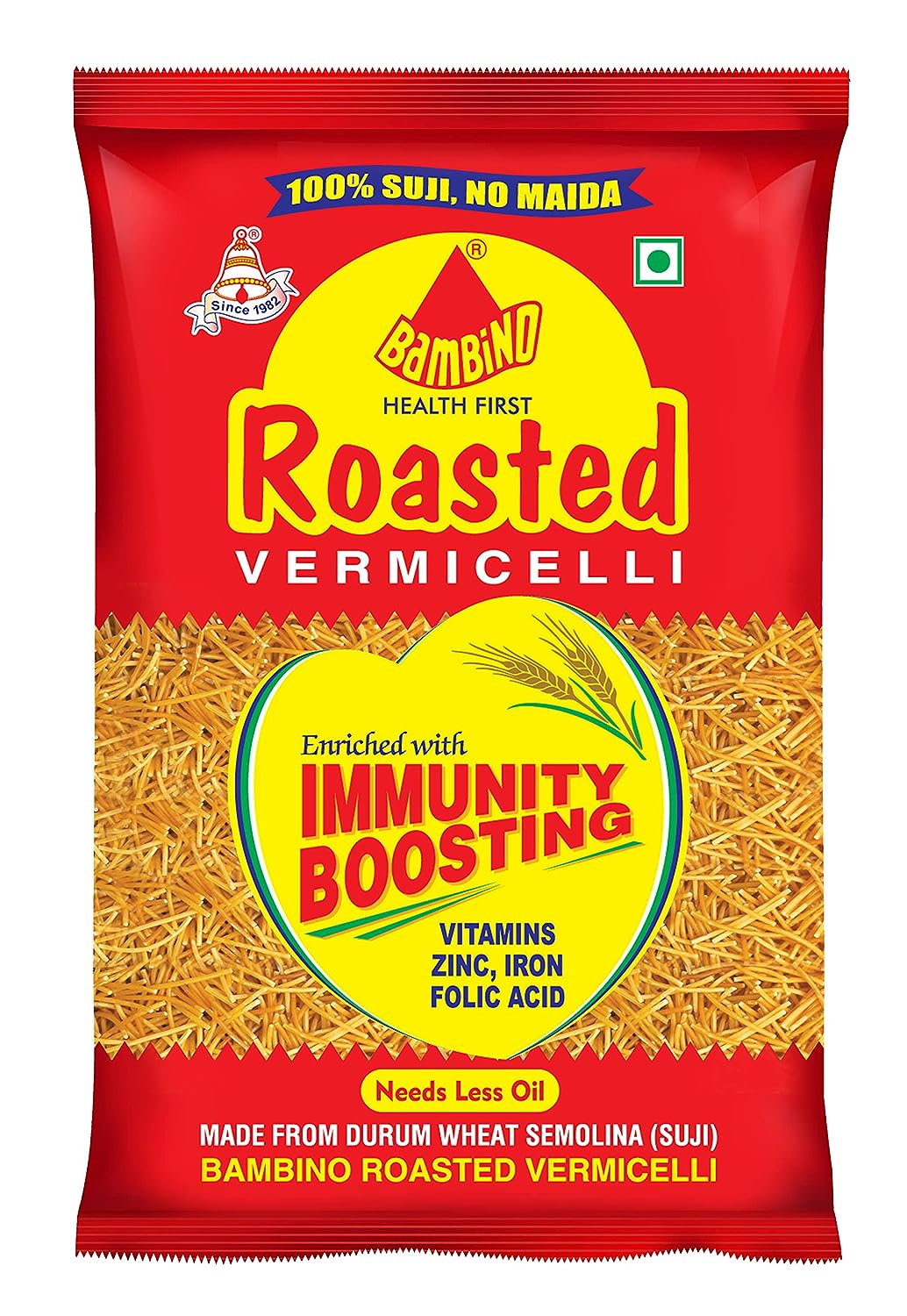 Bambino Vegetarian Vermicelli, Roasted, 850 grams/ 900 grams pouch (Weight May Vary)