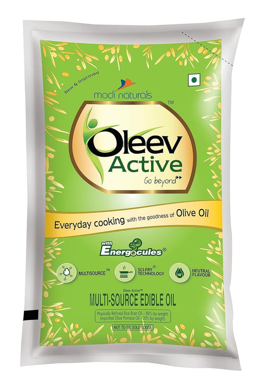 Oleev Active, with Goodness of Olive Oil, 1L Pouch