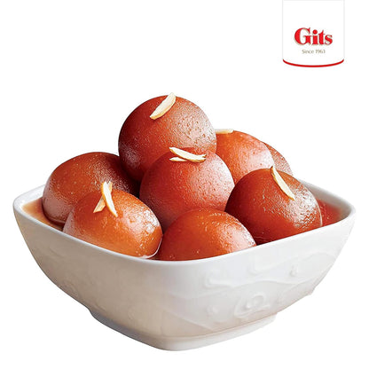 Gits Open & Eat Gulab Jamun Tin, 16 Pieces per Can, Mouth-Watering Indian Mithai, 1Kg