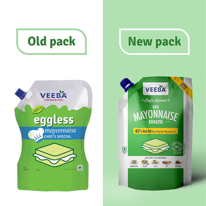 Veeba Eggless Mayonnaise (875g) I Veg Mayonnaise I 100% Vegetarian Mayo I Extra Creamy and Delicious I Rich and thick texture I Dip, Spread and Dunk