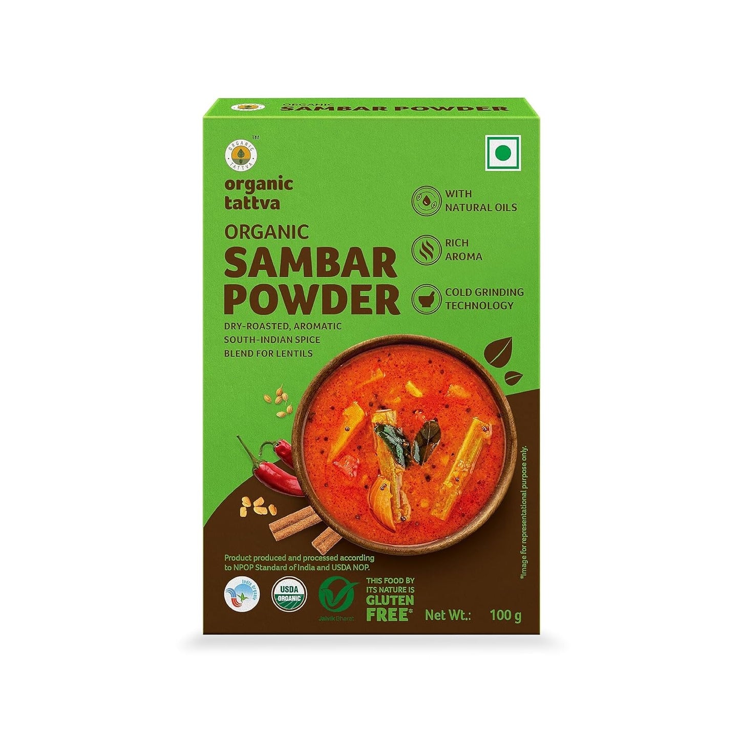 Organic Tattva Sambar Masala, 100g