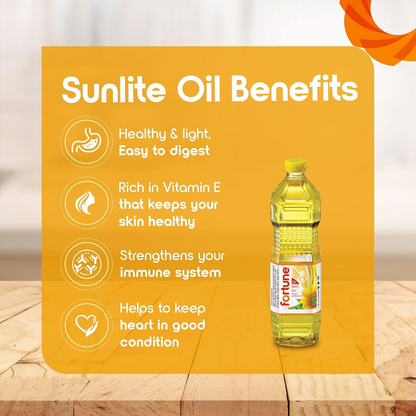 Fortune Sunflower Oil, 1L Bottle